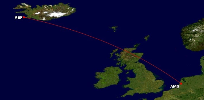 Hoe lang is het vliegen naar Reykjavik?