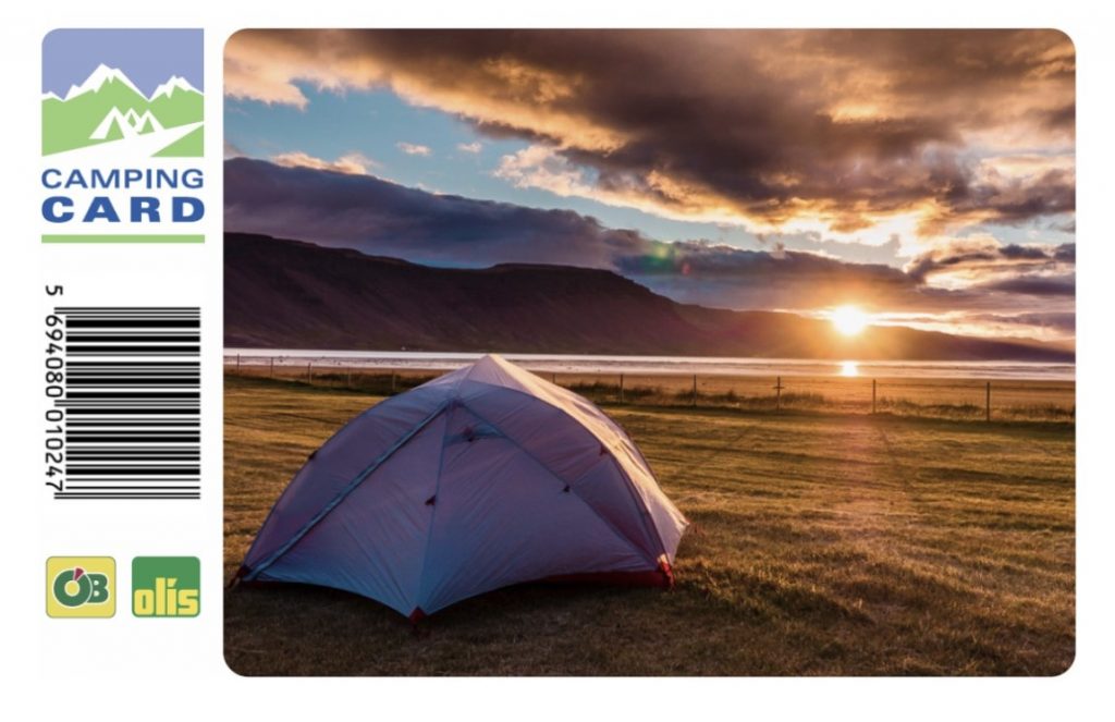 Camping card IJsland