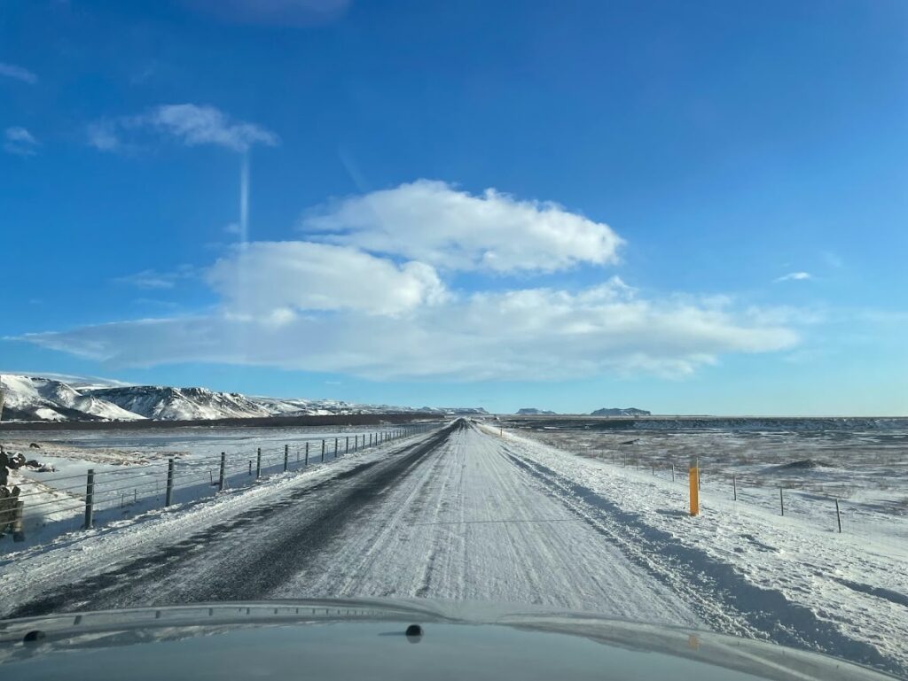IJsland ringweg in de winter